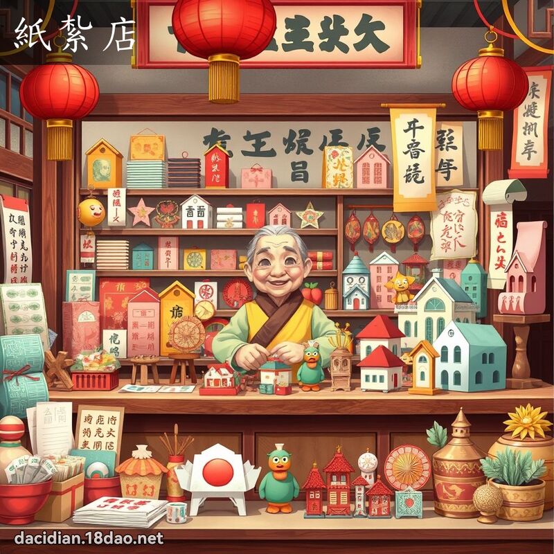 紙紮店 - 國語大辭典配圖