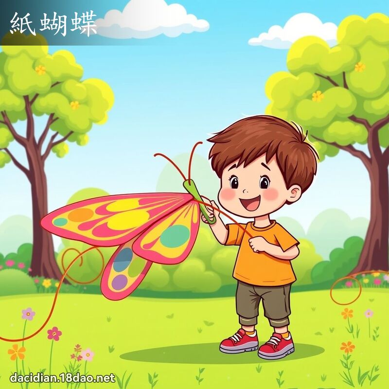 紙蝴蝶 - 國語大辭典配圖