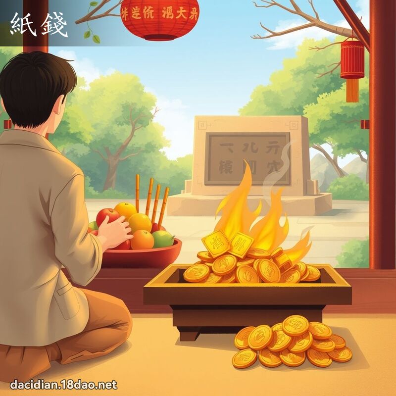 紙錢 - 國語大辭典配圖