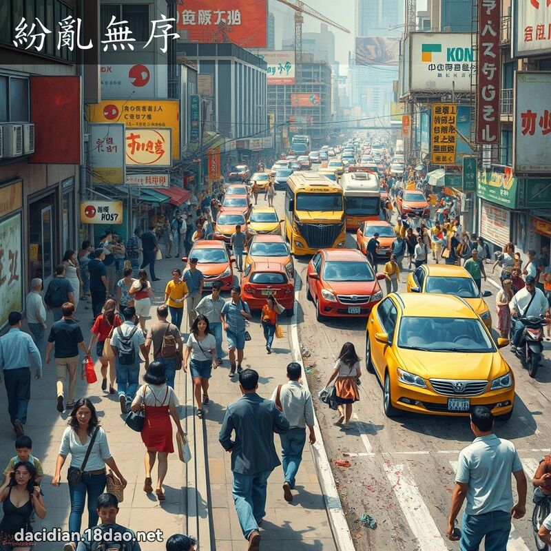 纷乱无序 - 国语大辞典配图
