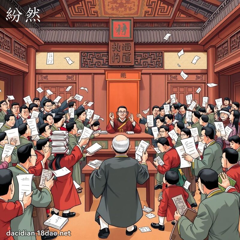 紛然 - 國語大辭典配圖