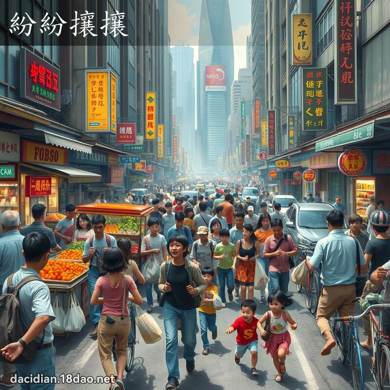 紛紛攘攘 - 國語大辭典配圖