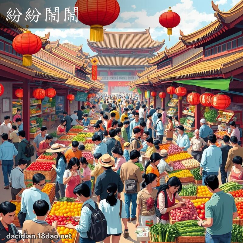 纷纷闹闹 - 国语大辞典配图