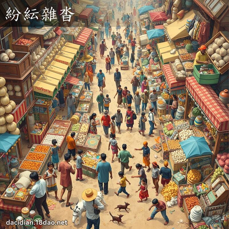 纷紜杂沓 - 国语大辞典配图