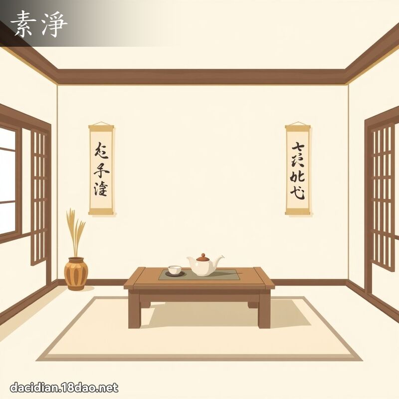 素淨 - 國語大辭典配圖