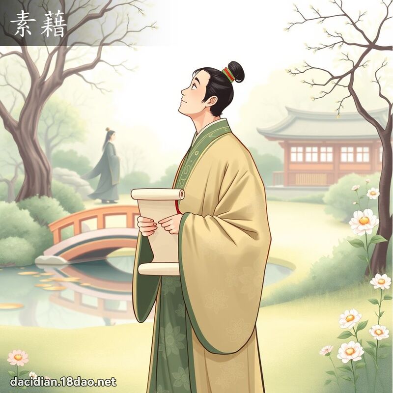 素藉 - 国语大辞典配图