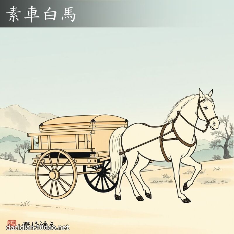 素車白馬 - 國語大辭典配圖