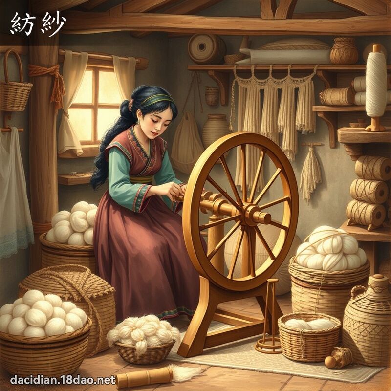 纺纱 - 国语大辞典配图