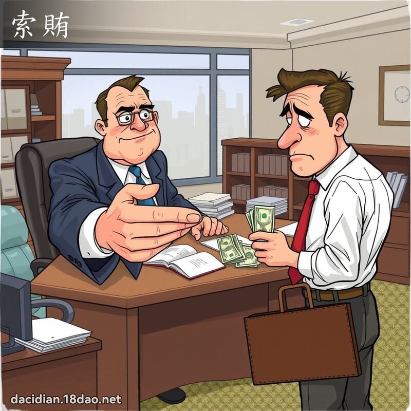 索贿 - 国语大辞典配图