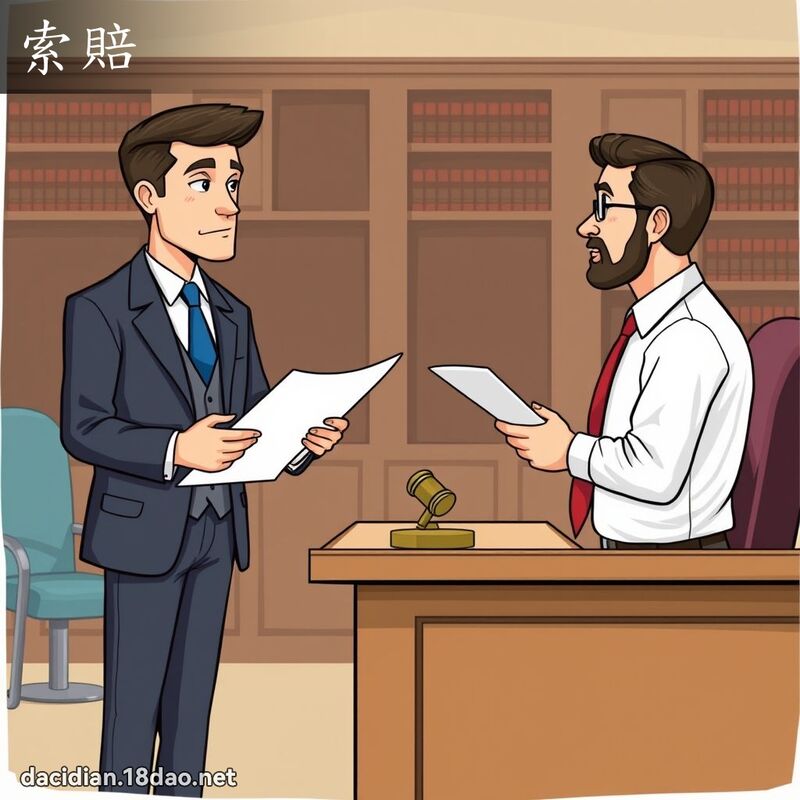 索賠 - 國語大辭典配圖