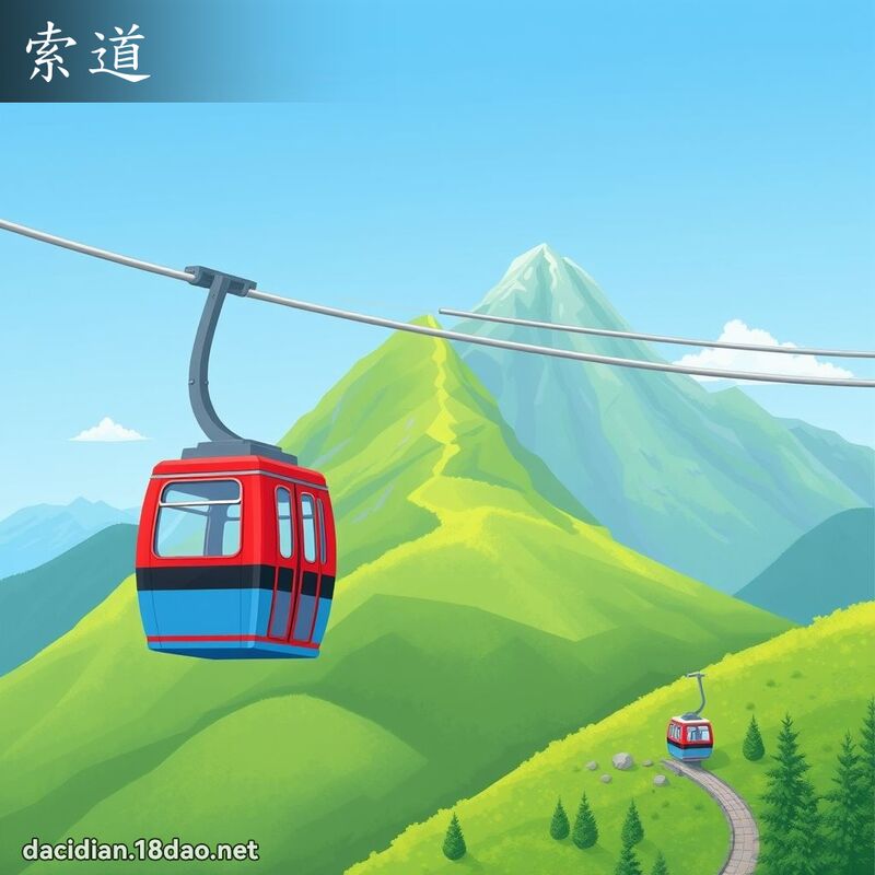 索道 - 國語大辭典配圖