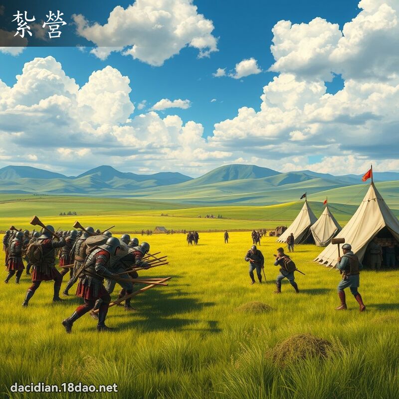 紮營 - 國語大辭典配圖