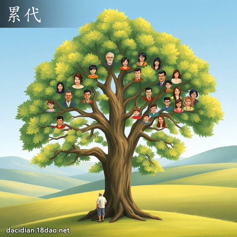 累代 - 國語大辭典配圖