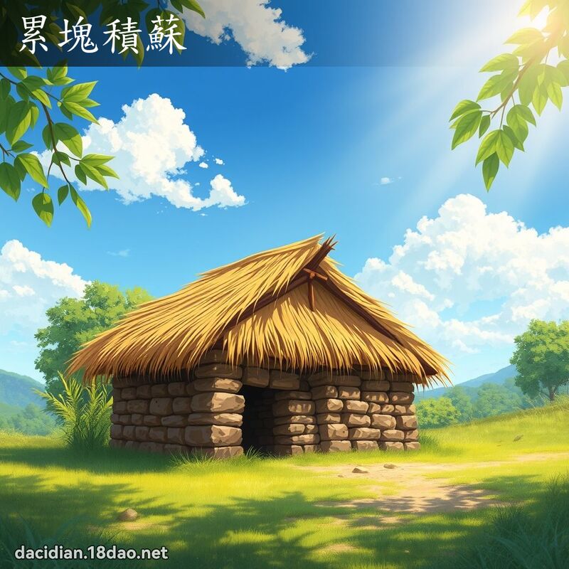 累塊積蘇 - 國語大辭典配圖