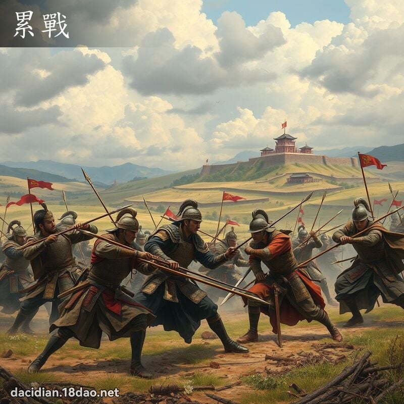 累战 - 国语大辞典配图