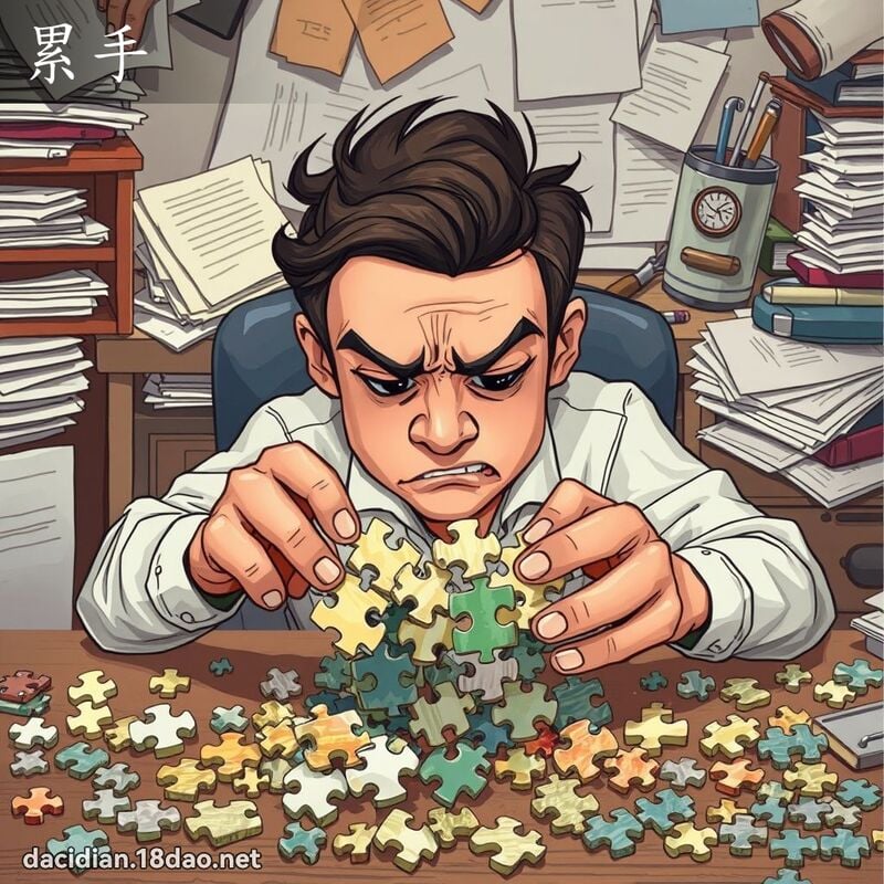 累手 - 国语大辞典配图