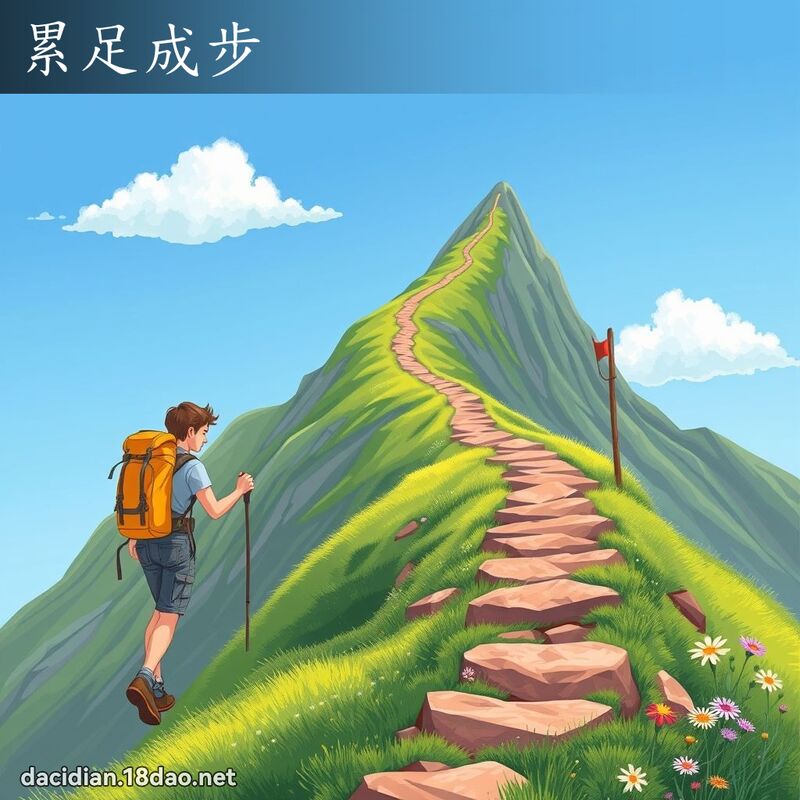 累足成步 - 國語大辭典配圖
