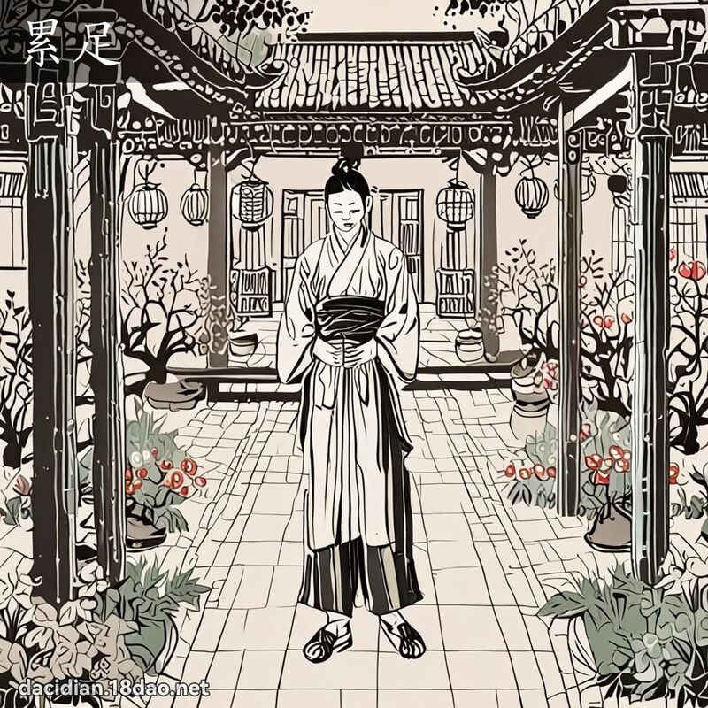 累足 - 国语大辞典配图