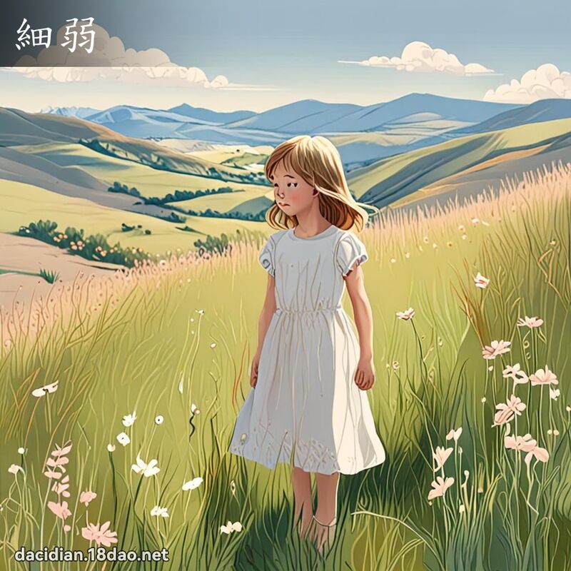 細弱 - 國語大辭典配圖