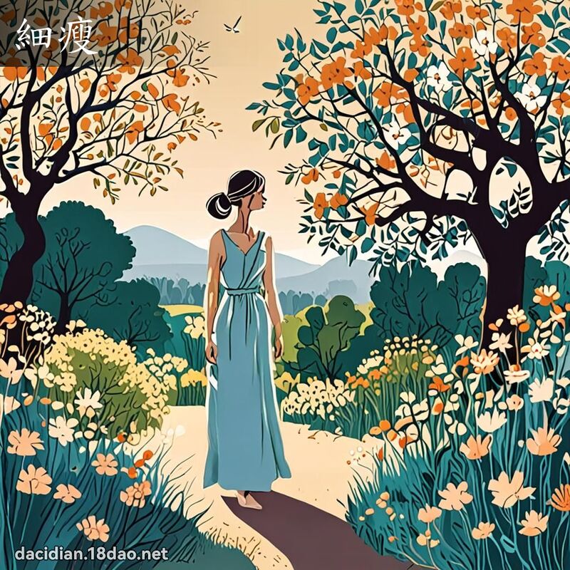 細瘦 - 國語大辭典配圖