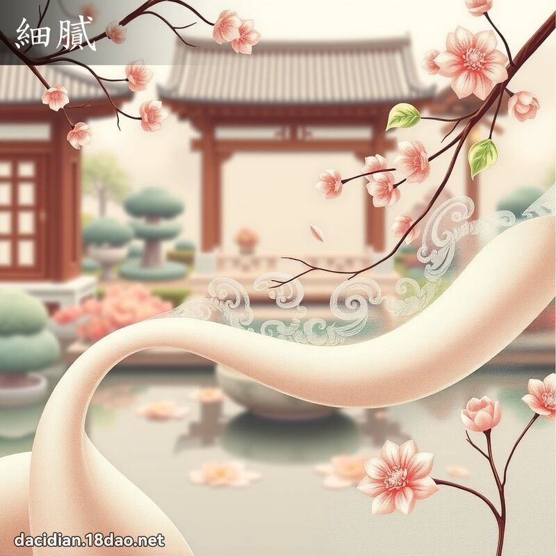 細膩 - 國語大辭典配圖