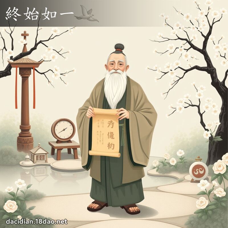 终始如一 - 国语大辞典配图