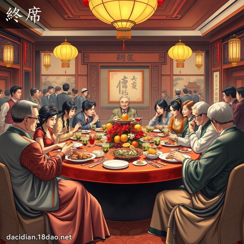 终席 - 国语大辞典配图