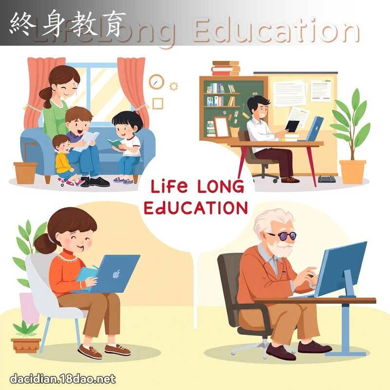终身教育 - 国语大辞典配图