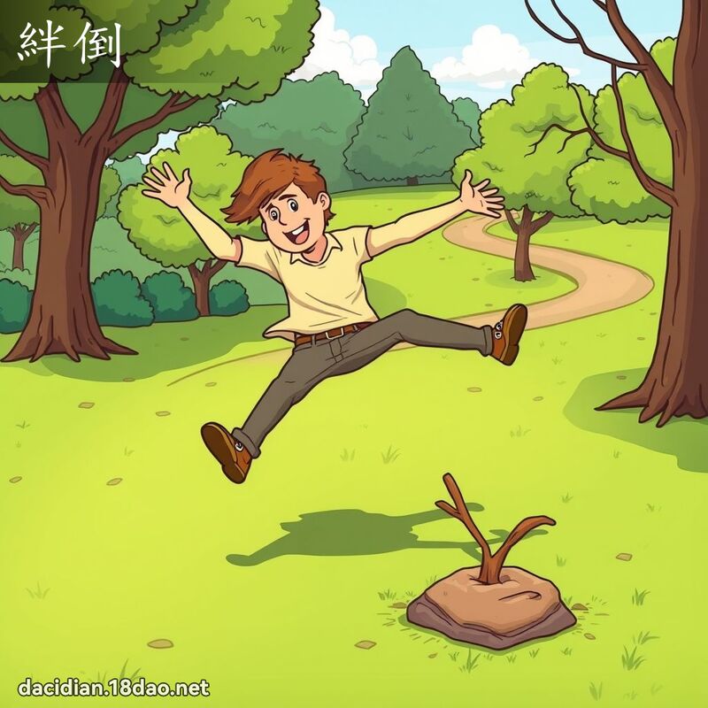 绊倒 - 国语大辞典配图