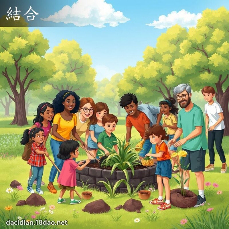 结合 - 国语大辞典配图