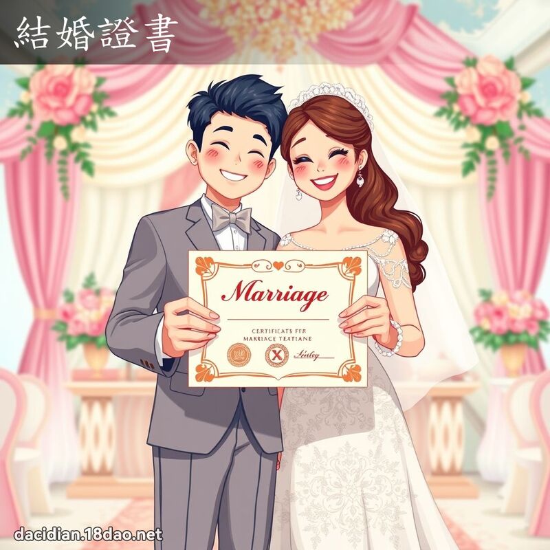 結婚證書 - 國語大辭典配圖