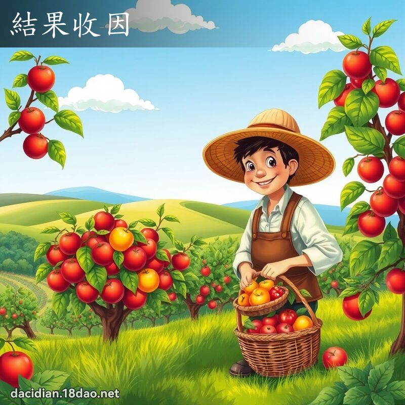 结果收因 - 国语大辞典配图