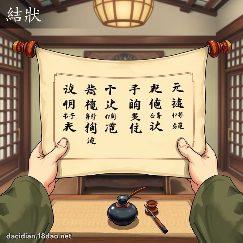 結狀 - 國語大辭典配圖
