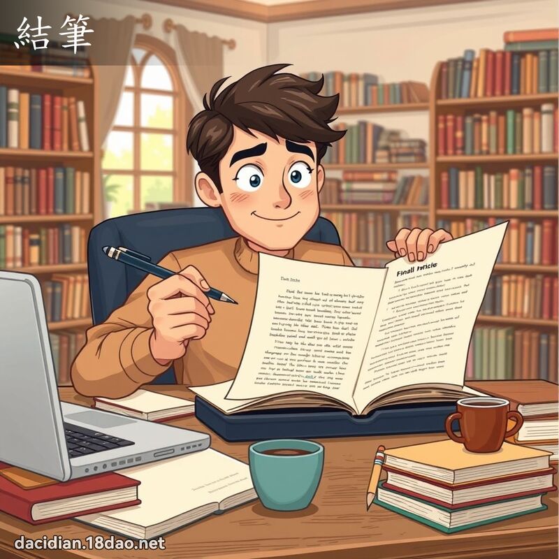 結筆 - 國語大辭典配圖
