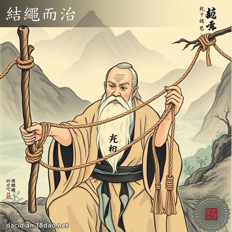 結繩而治 - 國語大辭典配圖