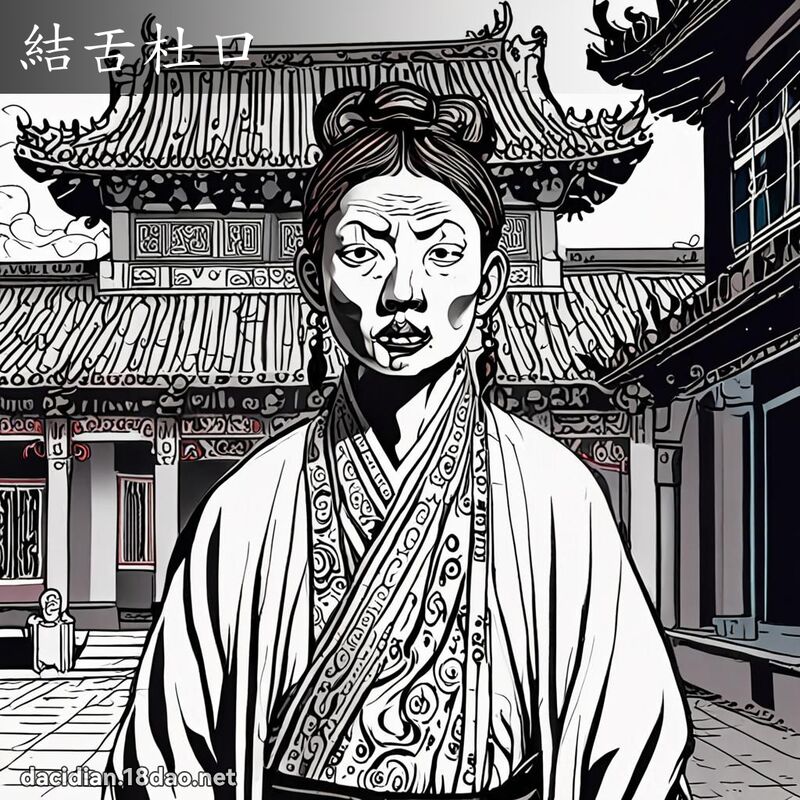 结舌杜口 - 国语大辞典配图