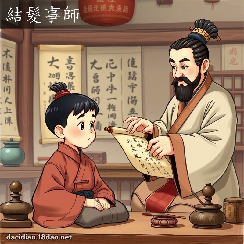 结发事师 - 国语大辞典配图