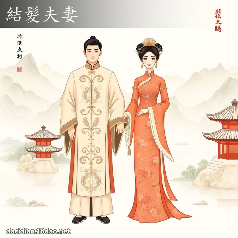 结发夫妻 - 国语大辞典配图