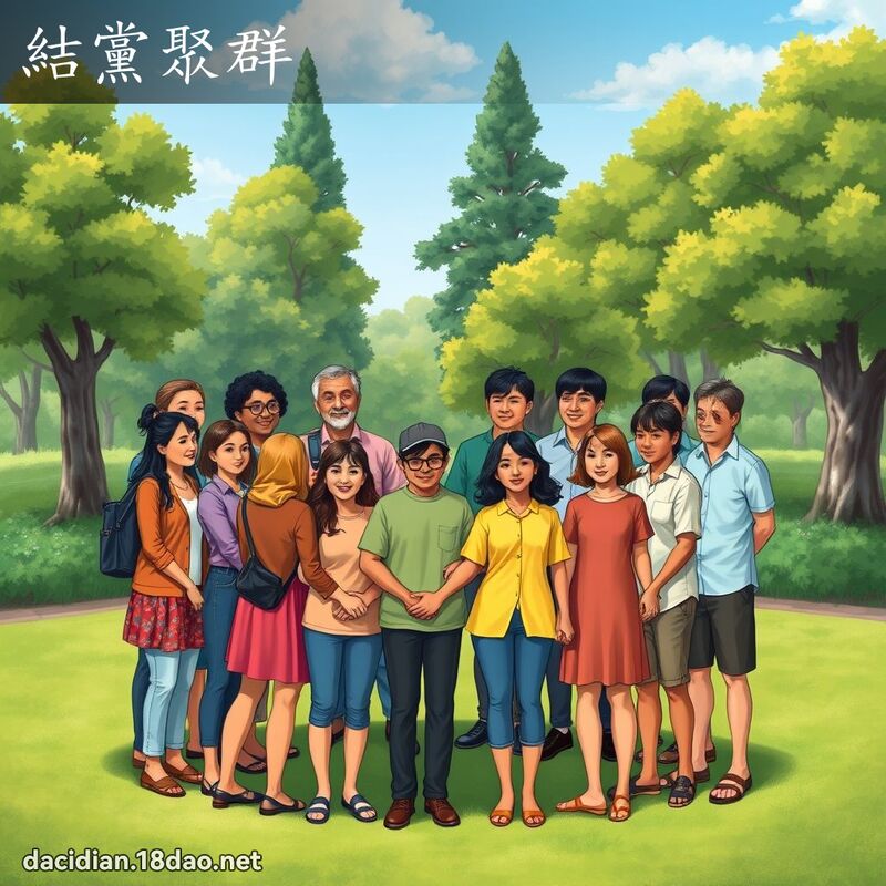 結黨聚群 - 國語大辭典配圖