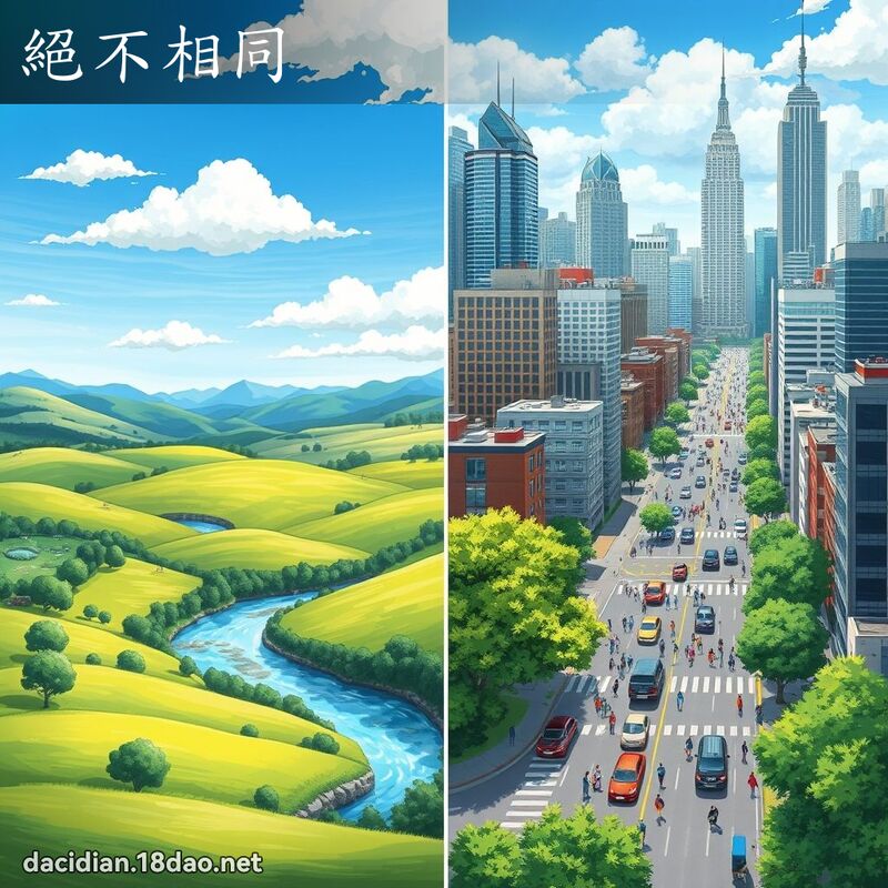 絕不相同 - 國語大辭典配圖