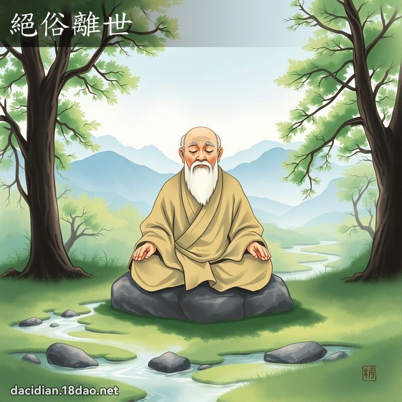 绝俗离世 - 国语大辞典配图