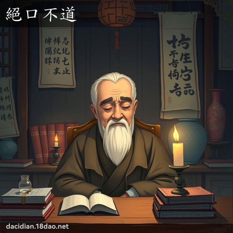絕口不道 - 國語大辭典配圖