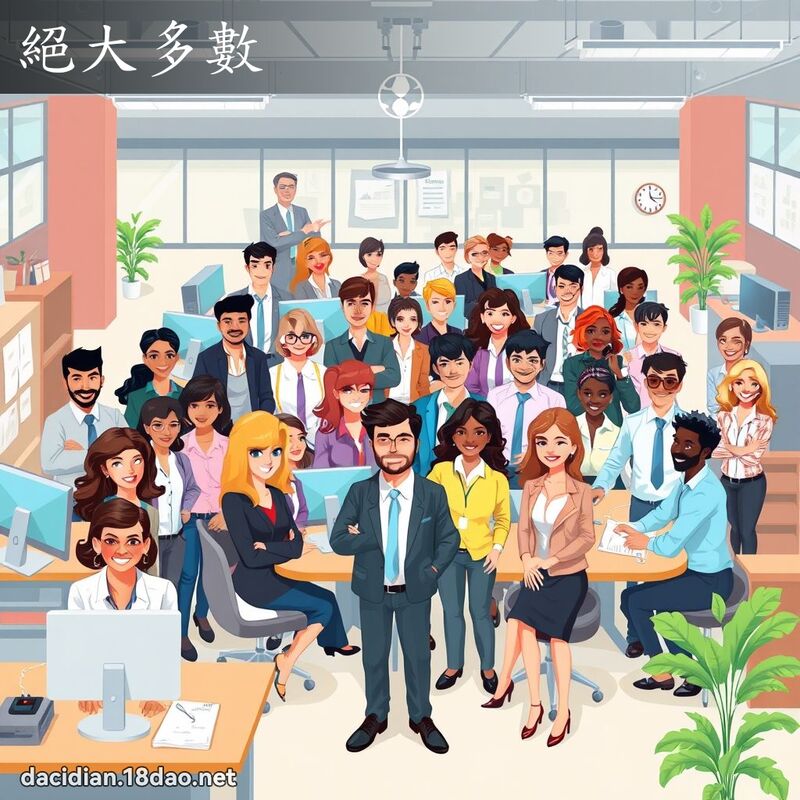 绝大多数 - 国语大辞典配图