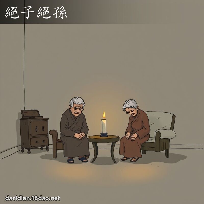 绝子绝孙 - 国语大辞典配图