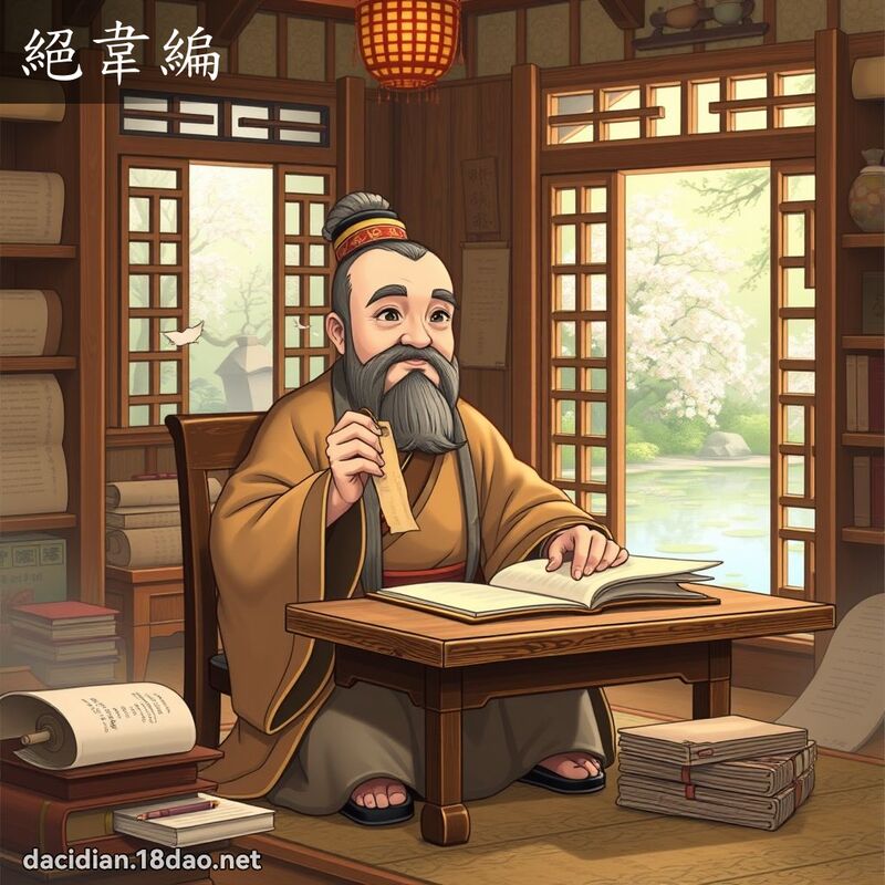 絕韋編 - 國語大辭典配圖