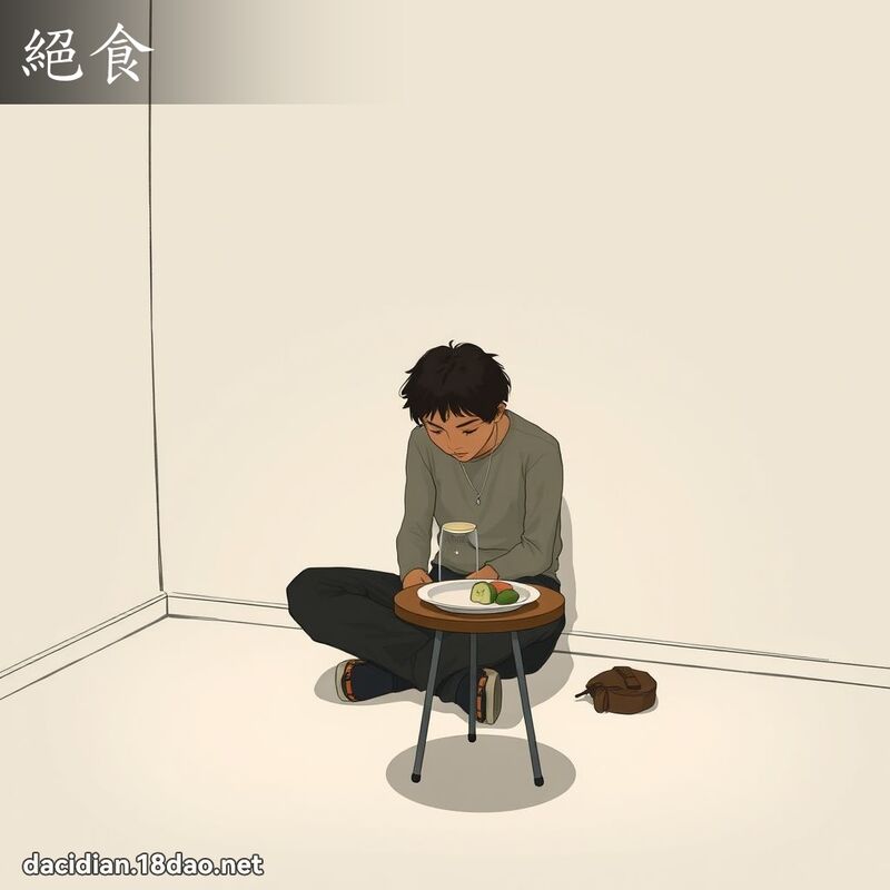 绝食 - 国语大辞典配图