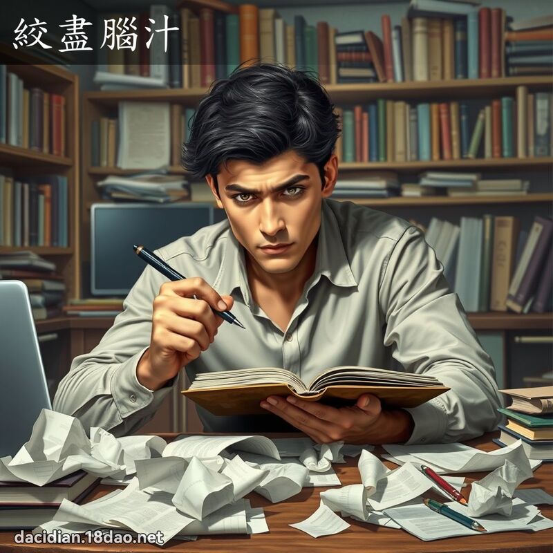 绞尽脑汁 - 国语大辞典配图