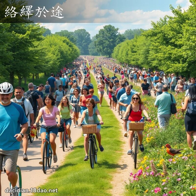 絡繹於途 - 國語大辭典配圖