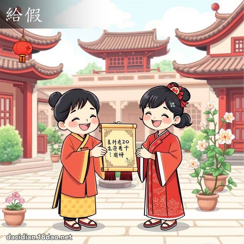 給假 - 國語大辭典配圖