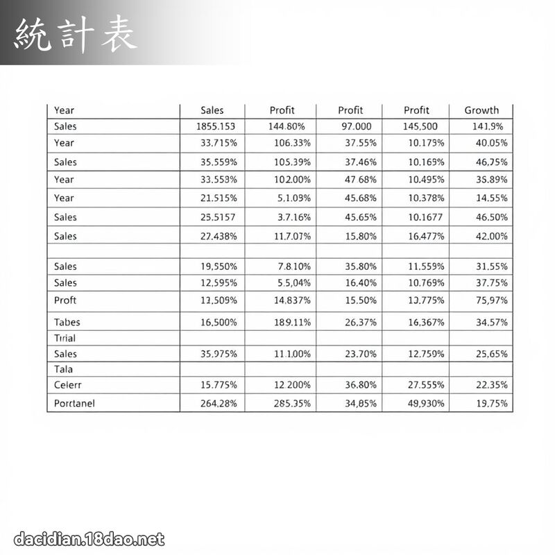 统计表 - 国语大辞典配图